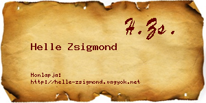 Helle Zsigmond névjegykártya