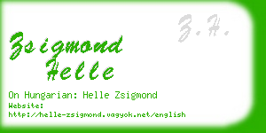 zsigmond helle business card